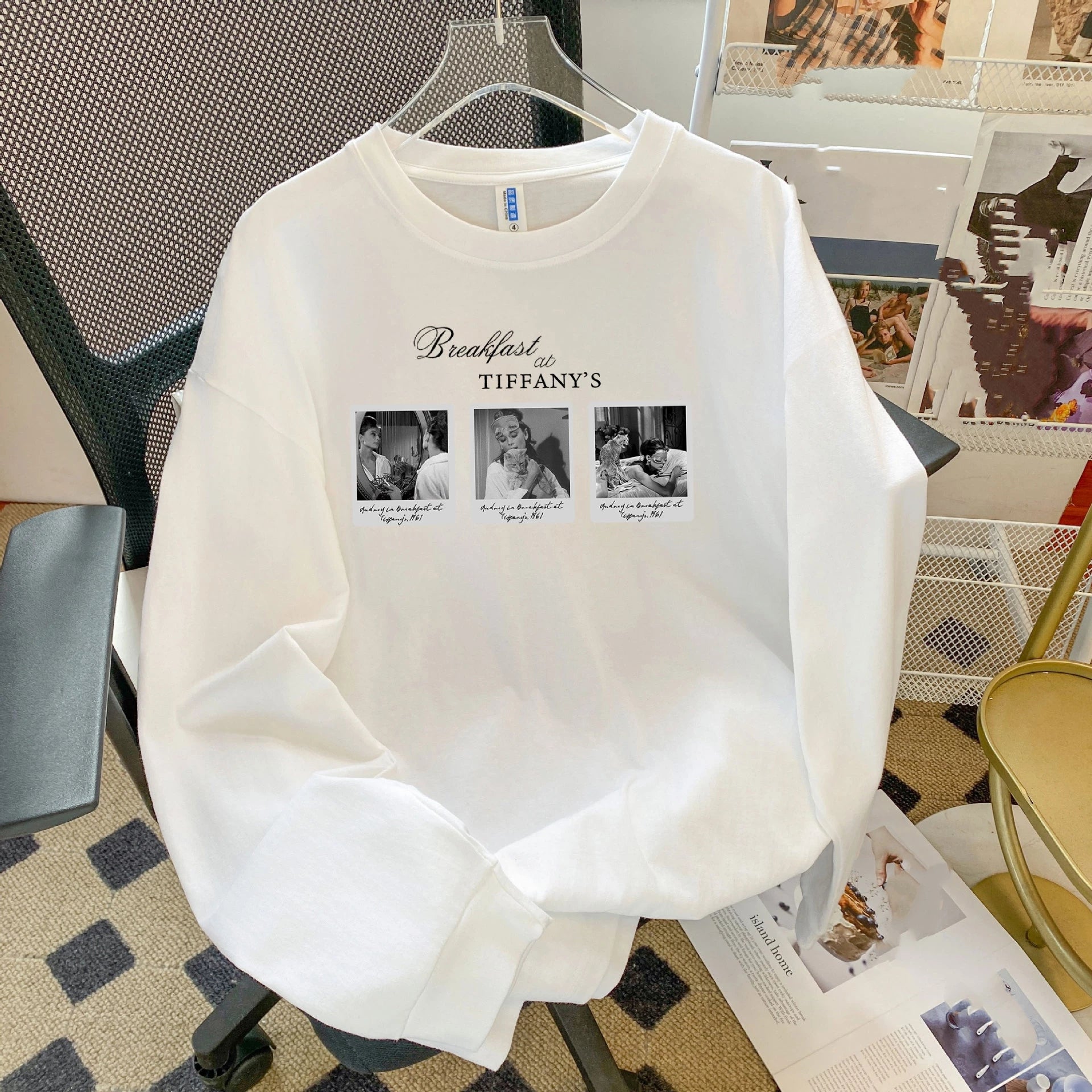 Yeni Avropa və Amerika üslubunda naxışlı boş gündəlik qısaqol köynək