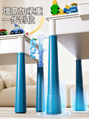 Uşaq tikinti bloklarından ibarət masa, oğlanlar, qızlar, körpələr və körpələr üçün, təhsil, 6 yaşlı uşaqlar üçün çoxfunksiyalı, böyük hissəciklərdən ibarət, yığma dəsti.