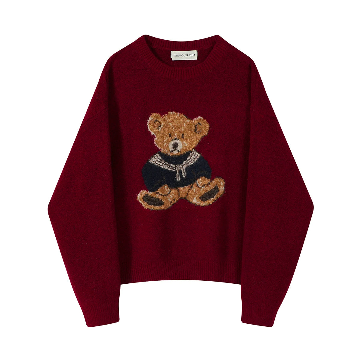 Cholisa-dan qadınlar üçün super şirin qırmızı Milad sviteri, payız və qış üçün mükəmməl, şık və şık trikotaj geyim.