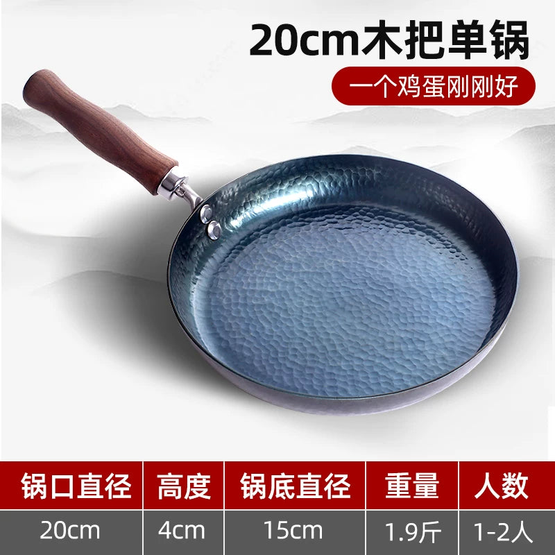 Zhangqiu pan dəmir tava rəsmi yapışmayan örtülməmiş flaqman mağazası biftek qızartma qabı kiçik pancake məişət omlet qida əlavəsi