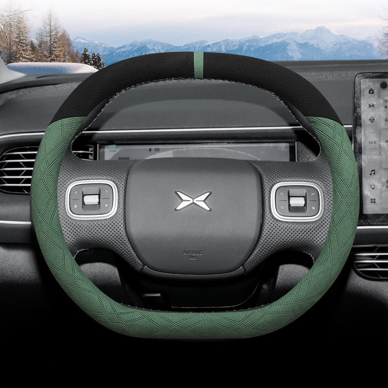2023 XPeng G6 Steering Wheel Cover, Ultra Thin Suede Leather, Specially Designed for P7i, G9, P5, G3 and P7 Car Steering Wheel Covers, Winter Use