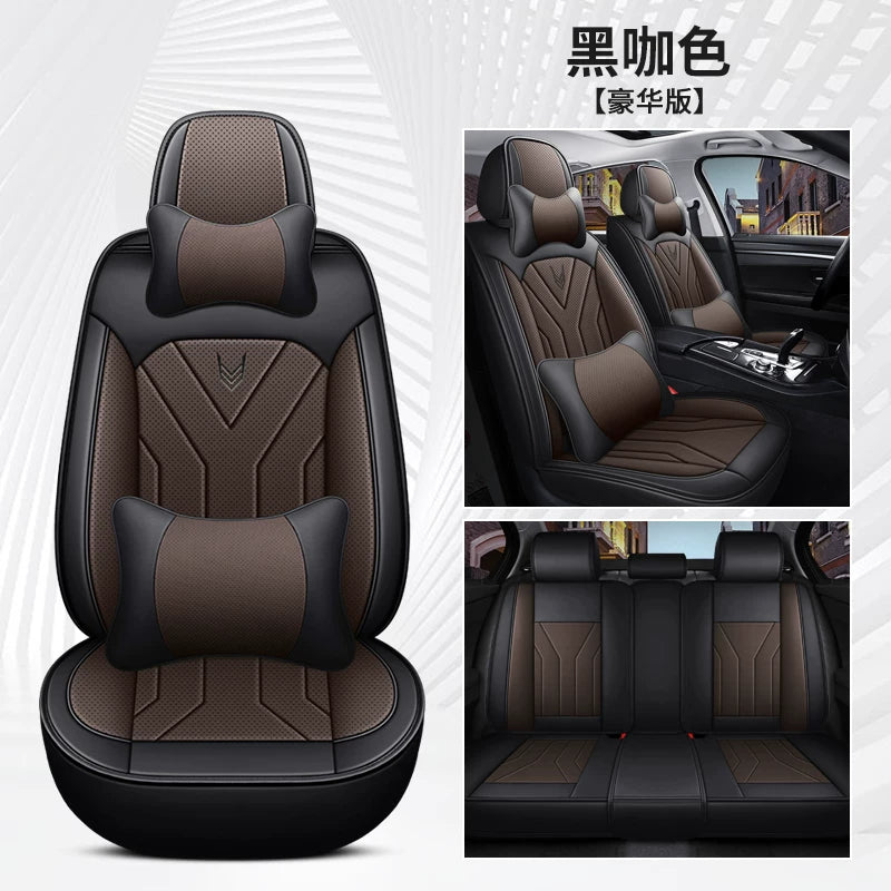 Specially designed for fall and winter, all-season car seat cushions, full-coverage, breathable Nappa leather seat covers.