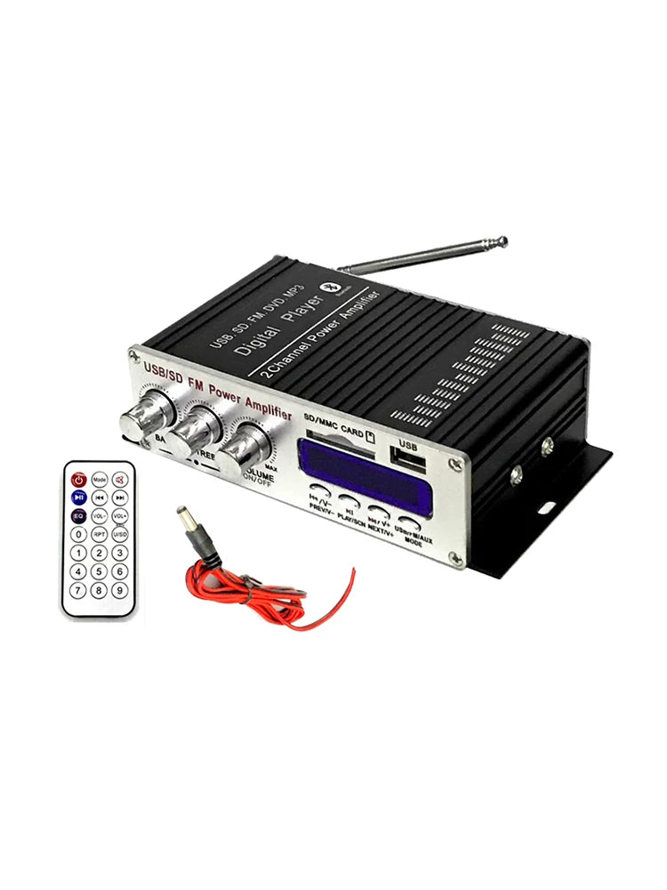 5.0 Bluetooth 12V ev güc gücləndiricisi stereo 2*50W iki kanallı dinamik güc gücləndirici modulu U disk SD kart