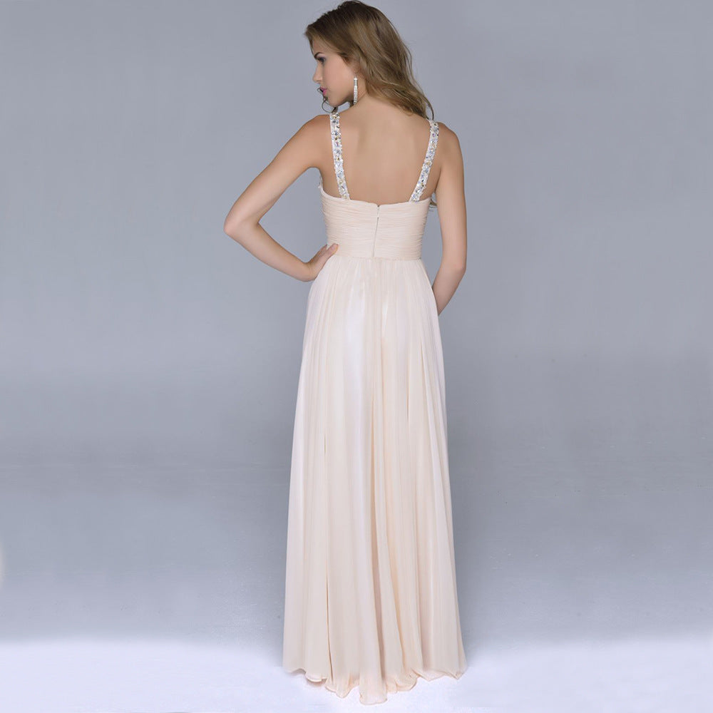 Qadınlar üçün seksual asma axşam donu, muncuqlu axşam donu, zərif yedək donu