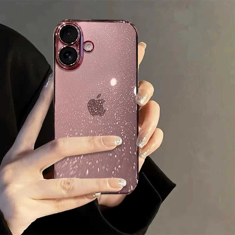 Galaxy parıldayan toz Apple 16promax cib telefonu qutusu, quraşdırılmış linza plyonkalı yeni iphone15pro 14 ultra nazik və şəffaf 13 yaşlı cütlük 12 hər şey daxil olmaqla düşməyə qarşı 11 məşhur qoruyucu qutu 17 üçün uyğundur.