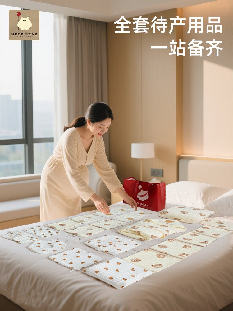 Doğum çantası dəsti, ana və körpə üçün tam dəst, ilan körpəsi üçün yorğan, təmiz pambıq, yay və payız/qış doğum evinə qəbul üçün uyğundur.