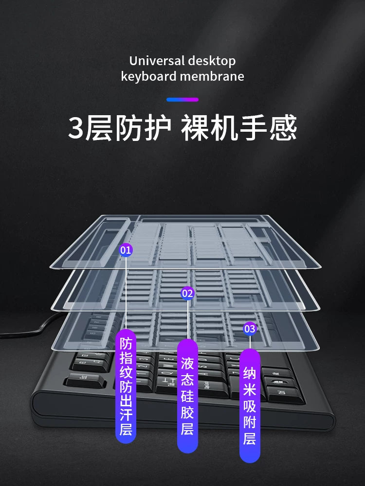Universal masaüstü kompüter klaviatura filmi şəffaf mat silikon film mat Lenovo açar qoruyucu toz örtüyü stiker cizgi filmi sevimli Shuangfeiyan 104 açar Shuangfeiyan filmi