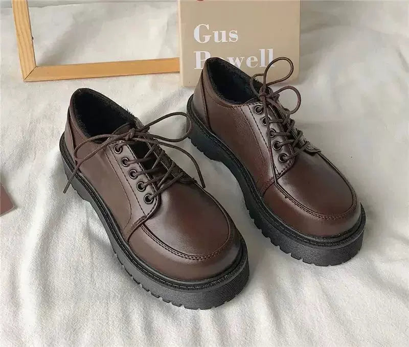 platforma Oxfords Qadın ayaqqabıları Qadın platformaları dabanlar lolita