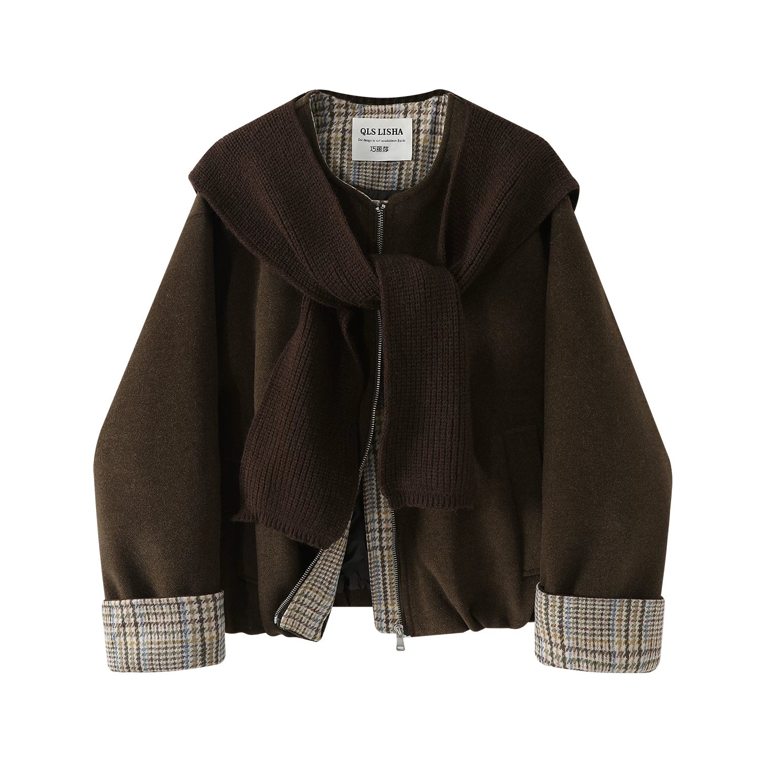 Chorlisa Chanel üslubunda aşağı gödəkçə, qısa palto, 2025-ci ilin qış yeni modası, ağ ördək tükü, zərif yun palto.