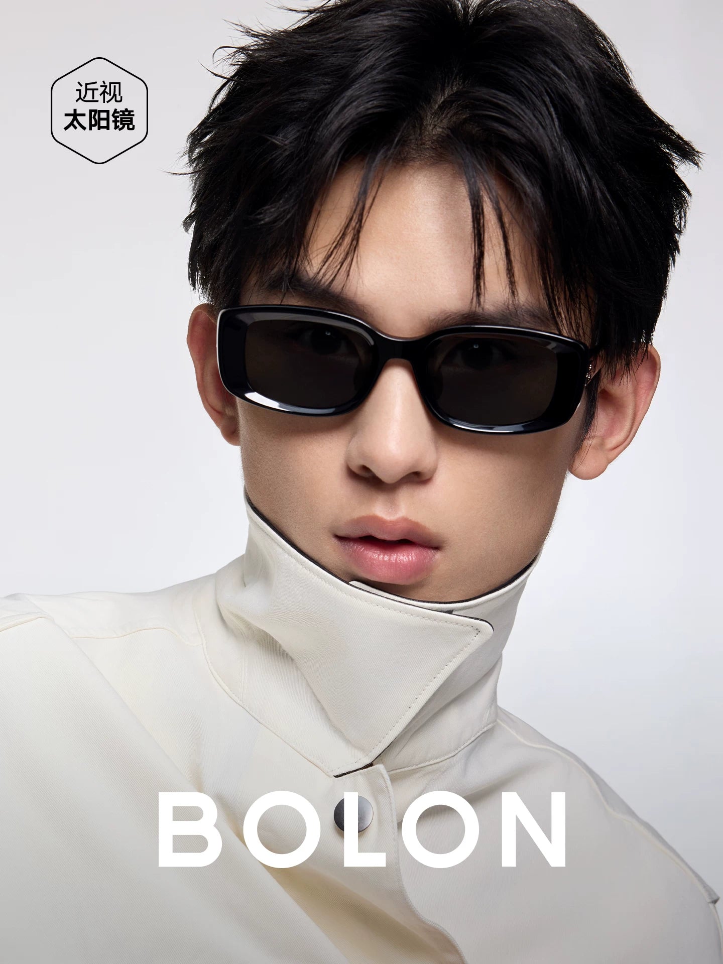 BOLON Tyrannosaurus Eynəkləri Xarici Polarizasiyalı Günəşdən Qoruyucu Gün Eynəkləri Kişilər üçün Moda Çox Yönlü Kvadrat Çərçivəli Gün Eynəkləri Qadın BL3227