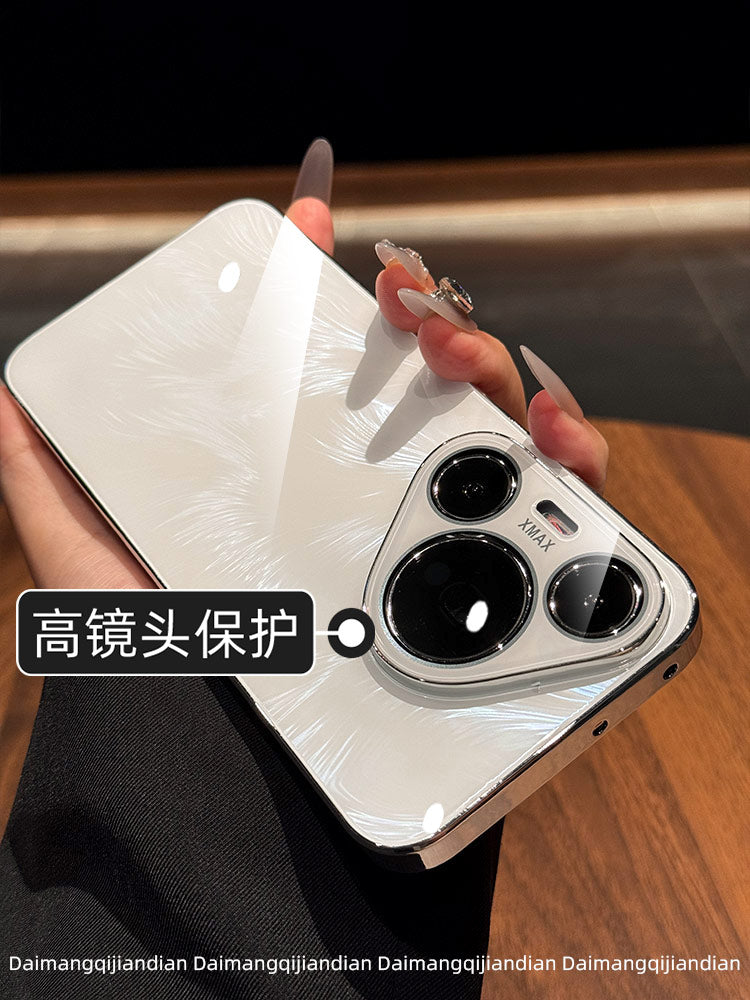 Daimang, Huawei Pura70 mobil telefon qutusu üçün uyğundur P70Pro+ shell P80Pro yüksək səviyyəli seriyalı qoruyucu çanta pura90promax lens hər şey daxil olmaqla, düşməyə qarşı qadın modeli kişi sadə ağ aurora pm