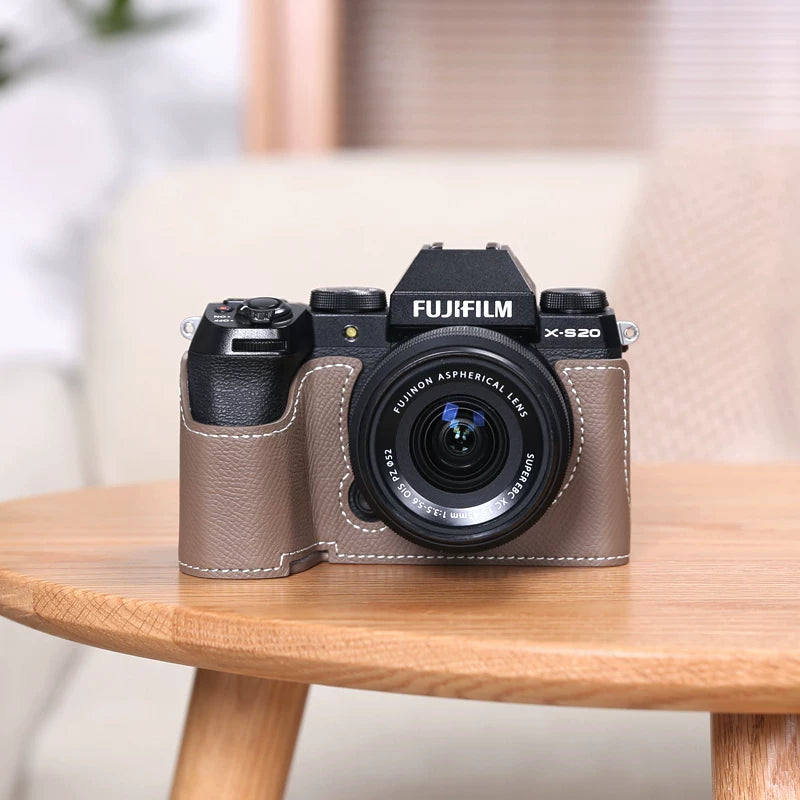Fujifilm XS20 qoruyucu qutu XT50XT30 üçüncü nəsil ikinci nəsil X100Vi kamera çantası baza aksesuarları əsl dəri xm5xe5