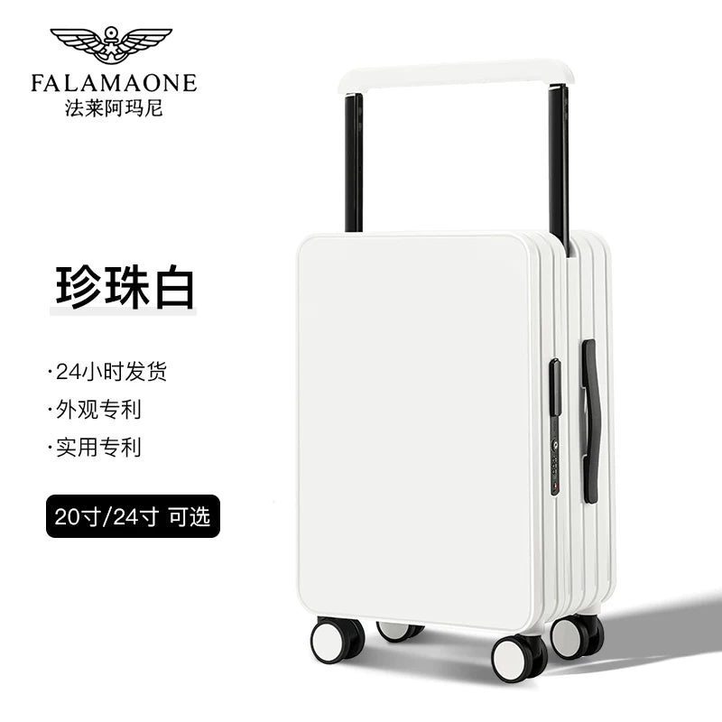 Fala Armani Çoxfunksiyalı Qadın Çamadanı 20 düymlük Araba Çantası 2025 Yeni Səyahət Çamadanı Kişi Universal Təkər Səssiz