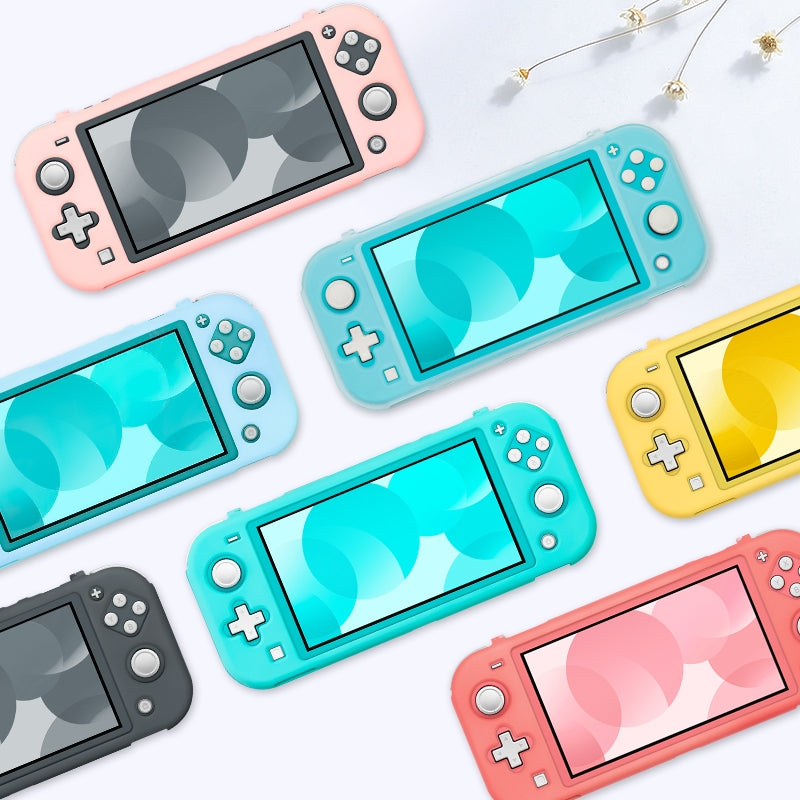 Youchengbang switch lite qoruyucu qabıq, Nintendo nsl üçün uyğun olan hərtərəfli əhatəli qabıq şəffaf sərt qabıq ns ultra nazik inteqrasiya olunmuş silikon tutacaq örtüyü oyun konsolu aksesuarlarının sahibi