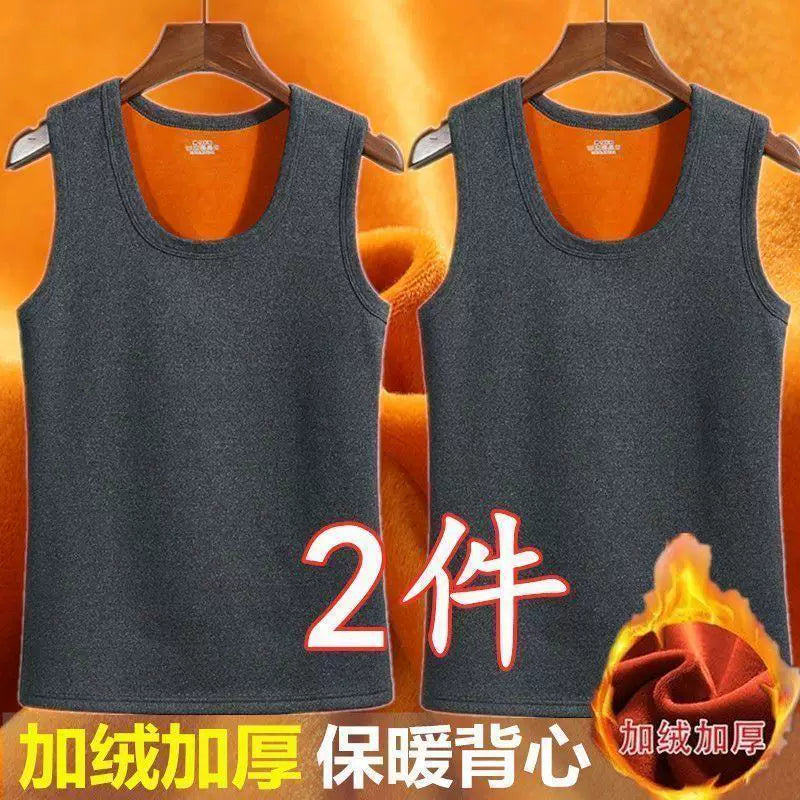 Kişilər üçün qış isti jileti, istilik verən, yun astarlı, qalınlaşdırılmış, kişi iç qatlı jilet, payız və qış üçün kişi jileti