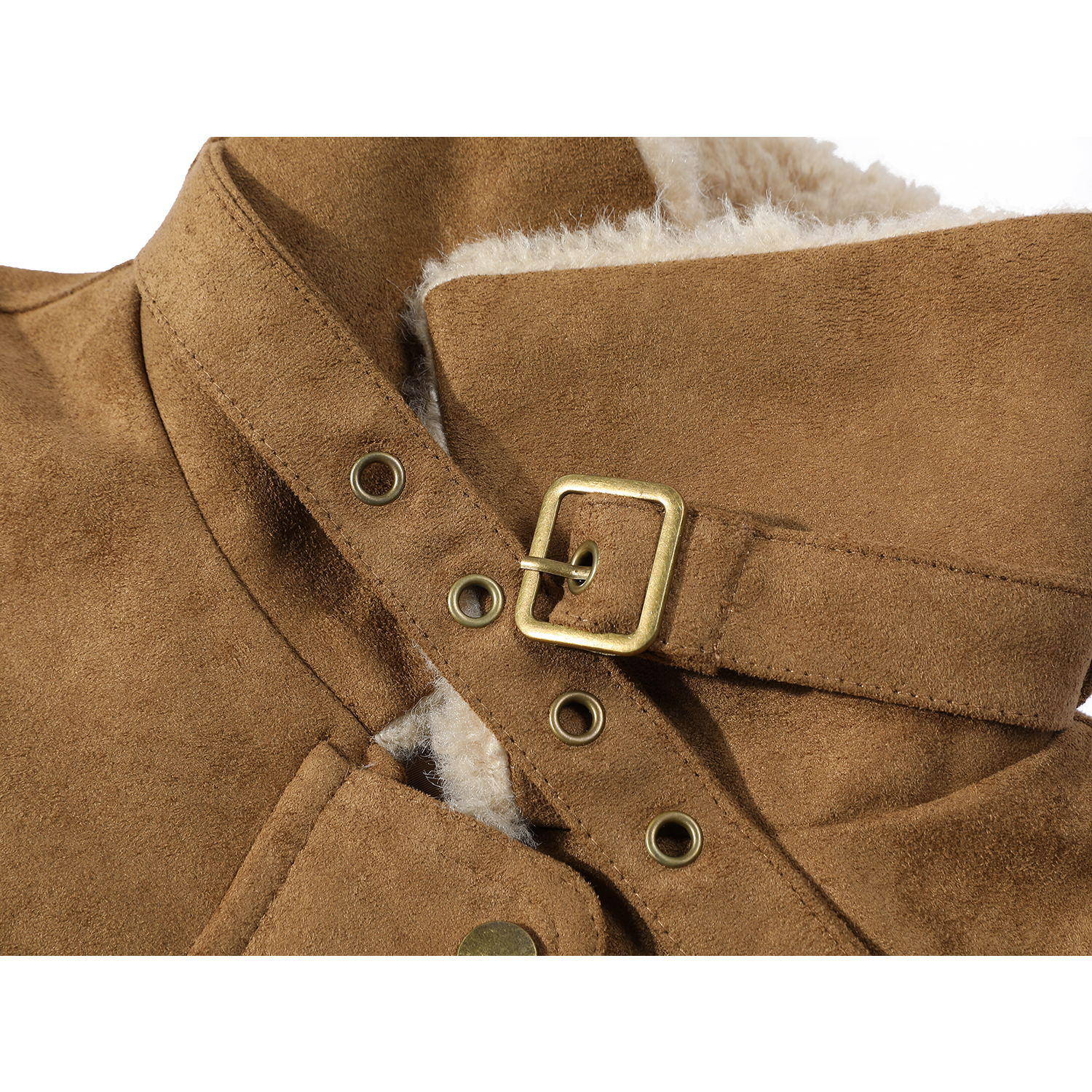 Qiaolişanın çox şirin, pambıqla örtülmüş gödəkçəsi, yeni payız və qış üslubunda, qalınlaşmış quzu yun yaxası, iş geyimi gödəkçəsi, Koreya üslubunda palto.