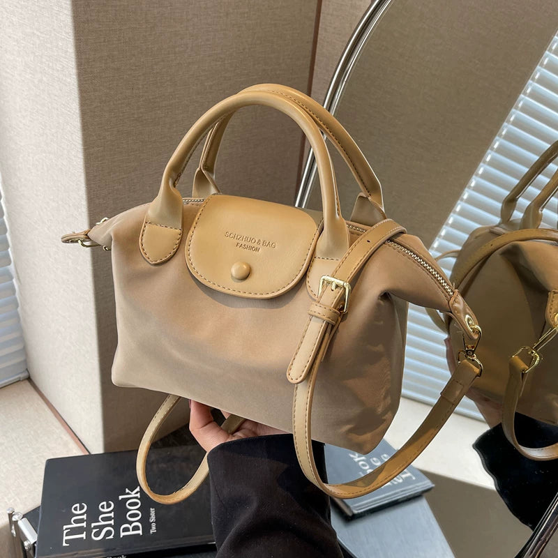 Luxury daily high-end women's bag, 2025 new style, lightweight nylon dumpling bag, cross-body bag for going to work