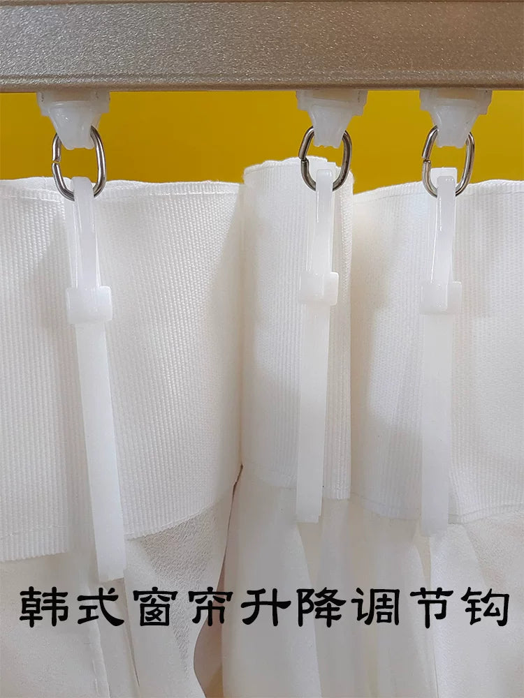Koreya pərdə qarmaqları, pərdə pərdələrini tənzimləyən qarmaqlar, plastik qaldırıcı qarmaqlar, Roma çubuqları üçün qarmaqlar
