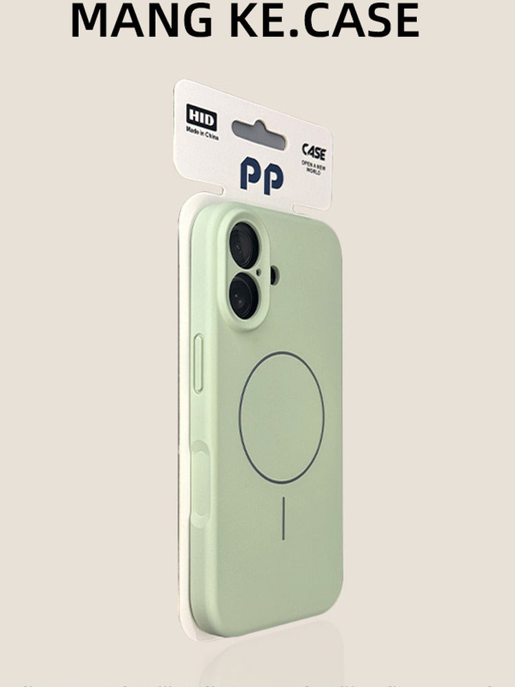 Apple 16promax mobil telefon üçün uyğun yeni 17 maye silikon tpu materialı iphone16pro kömür boz maqnit emiş yüksək səviyyəli 15 niş 14 lüks 13 sadə 12 cüt 3c sertifikatlı ip