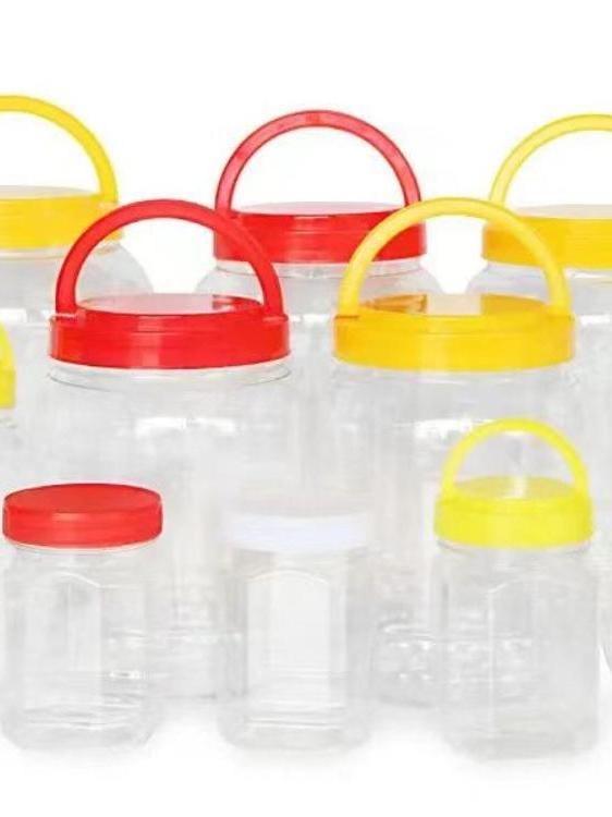 Arı bal şüşəsi plastik 500 q şüşə 1 kq pulsuz çatdırılma qida anbarı şəffaf plastik boş şüşə möhürlənmiş banka