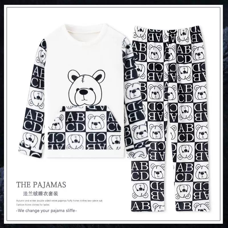 cütlük pijama dəsti qış qadın kişilər pijama ev geyimləri pijama