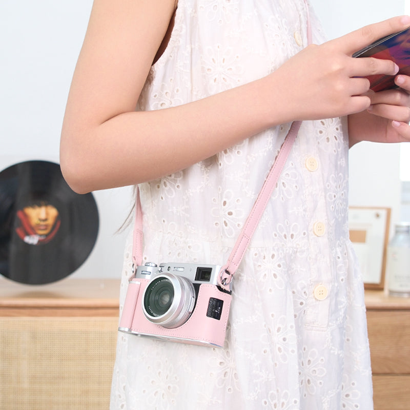 Fuji X100Vi Qoruyucu Çanta Dəstəyi Kamera Çantası Baza Aksesuarları Orijinal Dəri Çanta