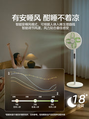 Midea Clover Yataq Elektrikli Fan Lite Məişət Döşəmə Ventilyatoru 2026 Yüngül Səs Səviyyəsi Birinci Enerjiyə qənaət edən Böyük Külək Fan