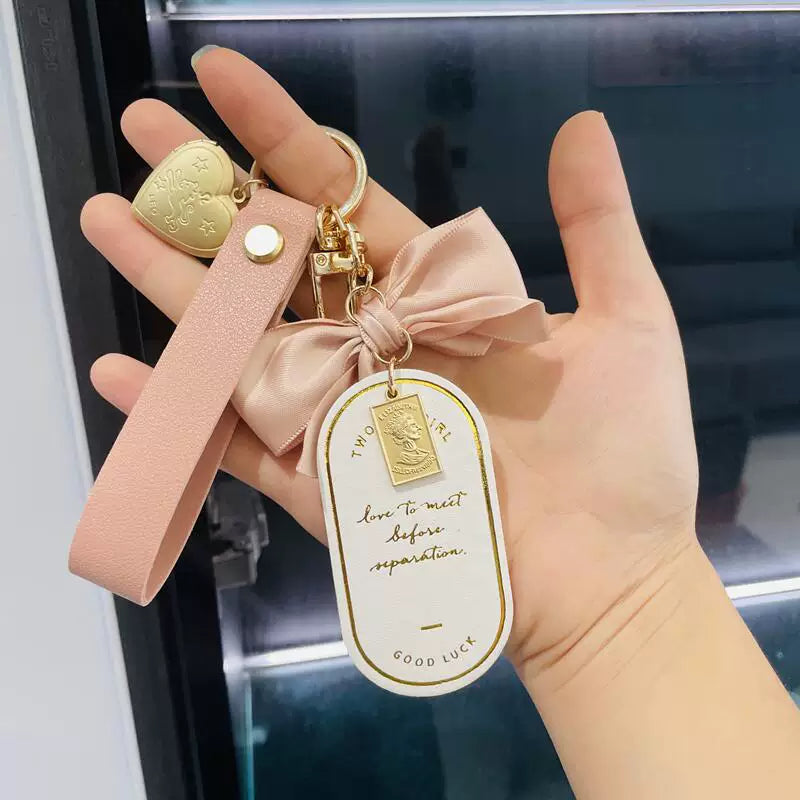 Little Red Book Ribbon Keychain Creative Popular Car Keychain INS High-Up Goddess Bag Pendant