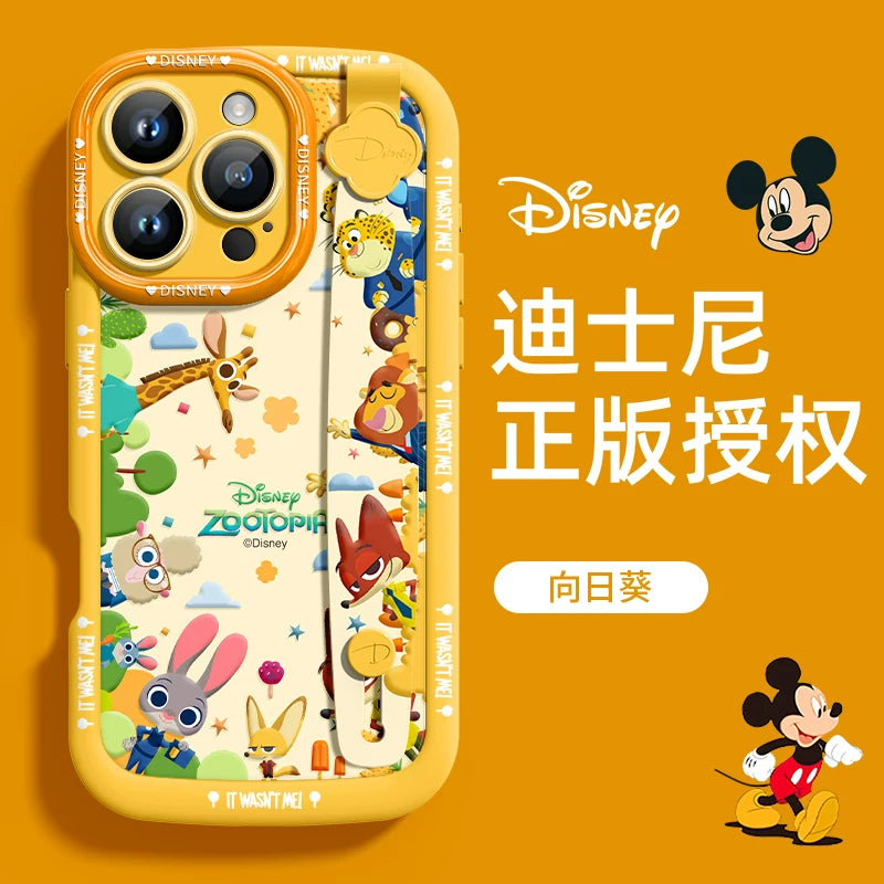 Orijinal Disney Apple 17 mobil telefon qutusu üçün uyğundur, yeni silikon qolbaq iphone16promax yıxılmağa qarşı qoruyucu qabıq 15 yaradıcı cizgi filmi heyvan super isti 14plus qadın cütlük yüksək səviyyəli hissi