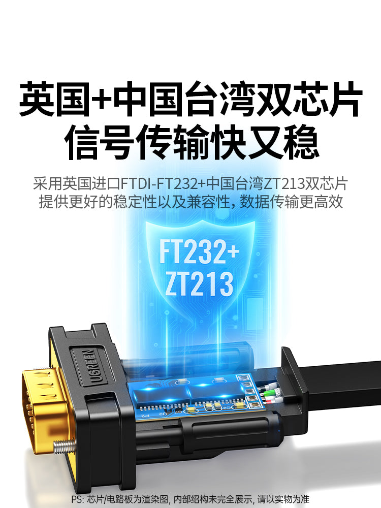 Green Alliance usb-dən rs232 seriya xəttinə com interfeysi db9 sazlama doqquz pinli printer 9-pin kompüter ft232 çip data rabitə əlaqəsi çeviricisi kişidən kişiyə sənaye səviyyəli konnektor sürücüsüz