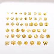 4/5/6/7/8MM çiçək qabının qapağı, muncuq boşluqları, zərgərlik aksesuarları, 18K mis örtüklü rəng qoruyan müxtəlif