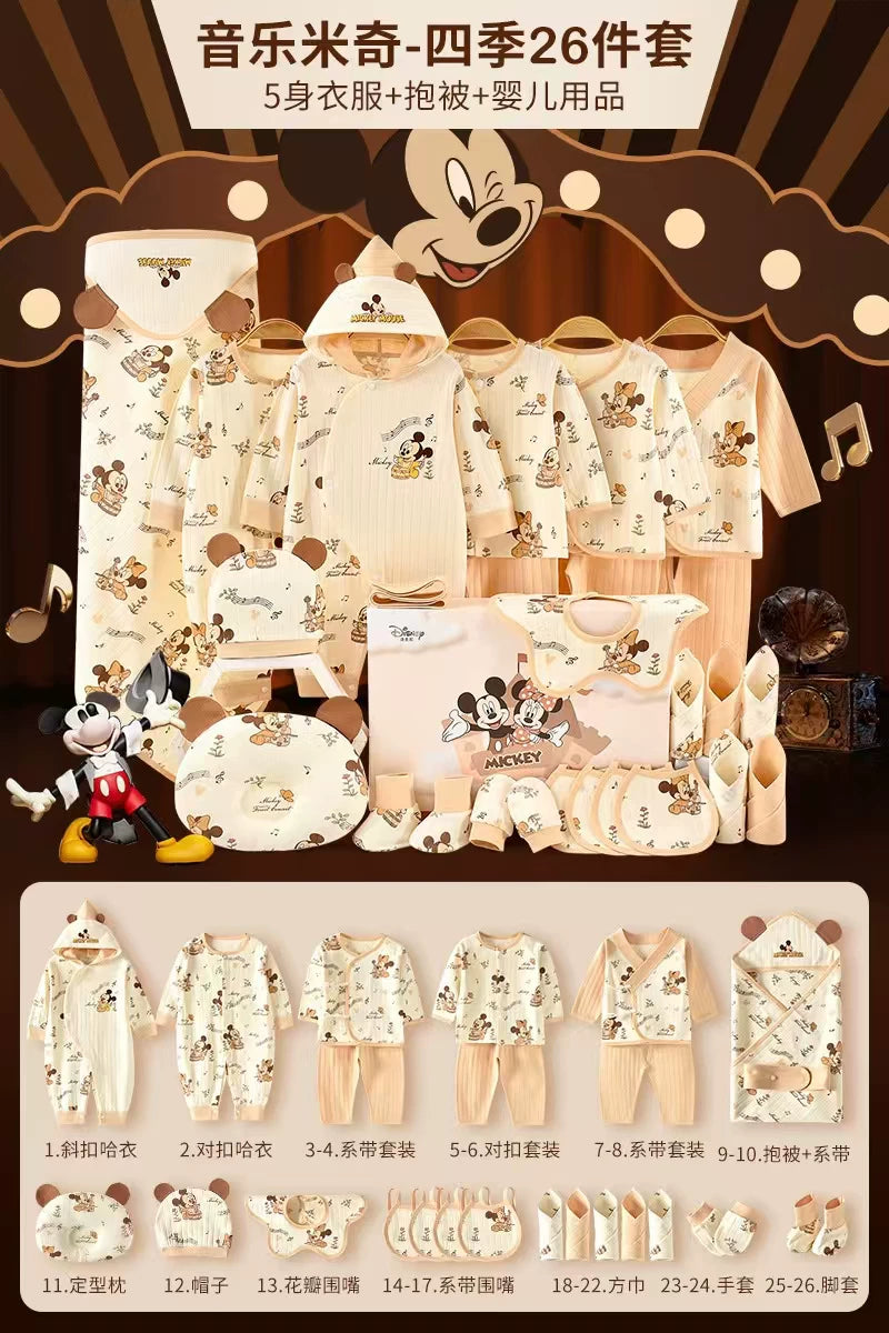 Disney Yenidoğulmuş Körpə Geyimləri Hədiyyə Dəsti, Təmiz Pambıq, Yenidoğulmuş Körpə Dolunay Hədiyyəsi, Xoş Gəlmisiniz Hədiyyəsi, Bayram Əşyaları