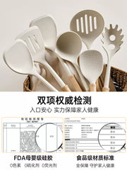 Chuidahuang silikon spatula məişət yemək spatula yapışmayan tava xüsusi qida dərəcəli yüksək temperatura davamlı şorba qaşığı süzgəc düyü qaşığı