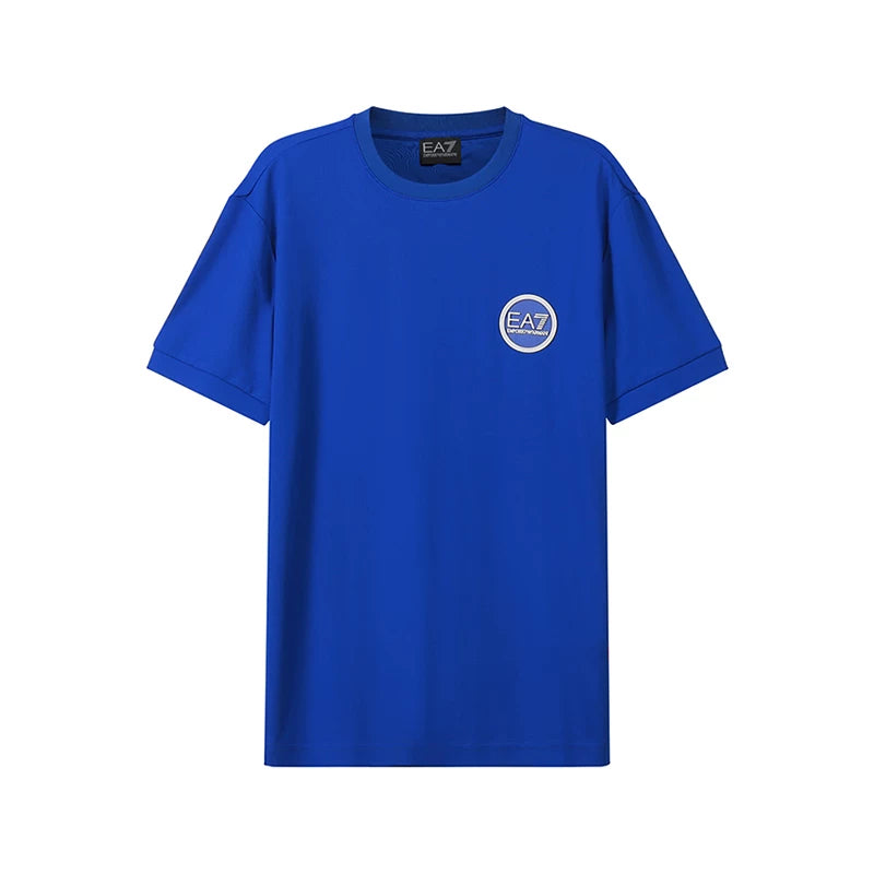 Armani EA7 Kişilər üçün Nazik Yaxalı Qısa Qollu İdman Nəfəs Alan, Tərli İdman Köynəyi 3LPT38 PJCDZ