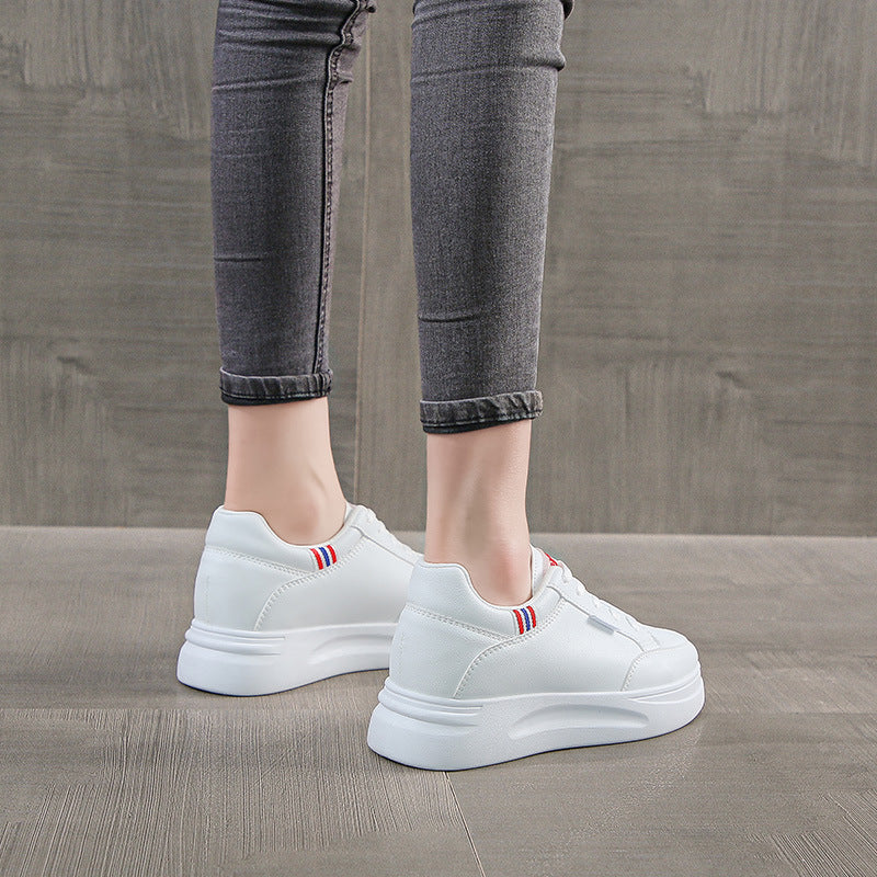1718 White Shoes Qadın Bütün Uyğun Hündürlük Incr Qadın Ayaqqabıları