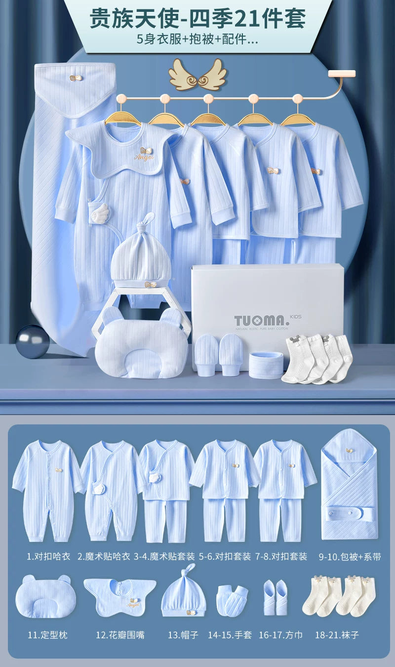 Körpə geyimləri, yeni doğulmuş körpələr üçün hədiyyə qutusu, təmiz pambıq dəsti, yeni doğulmuş körpələr üçün hədiyyələrin tam kolleksiyası, dolunay şənliyi və daha çox şey.