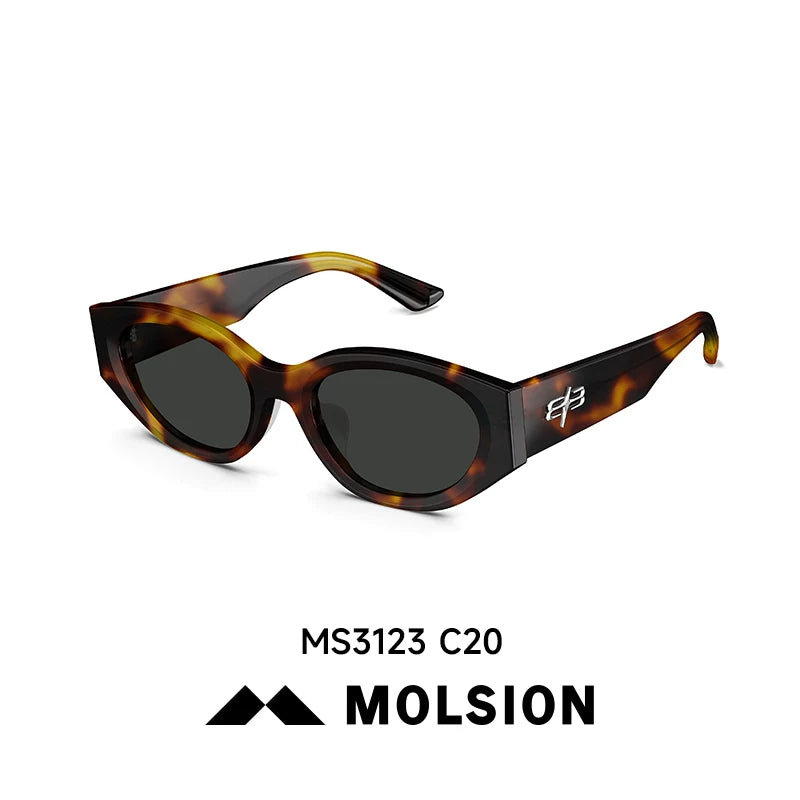 Mosen retro tısbağa qabığı rəngli yüksək səviyyəli polarizasiyalı anti-UV dar çərçivəli pişik gözü günəş eynəyi qadınlar üçün MS3123