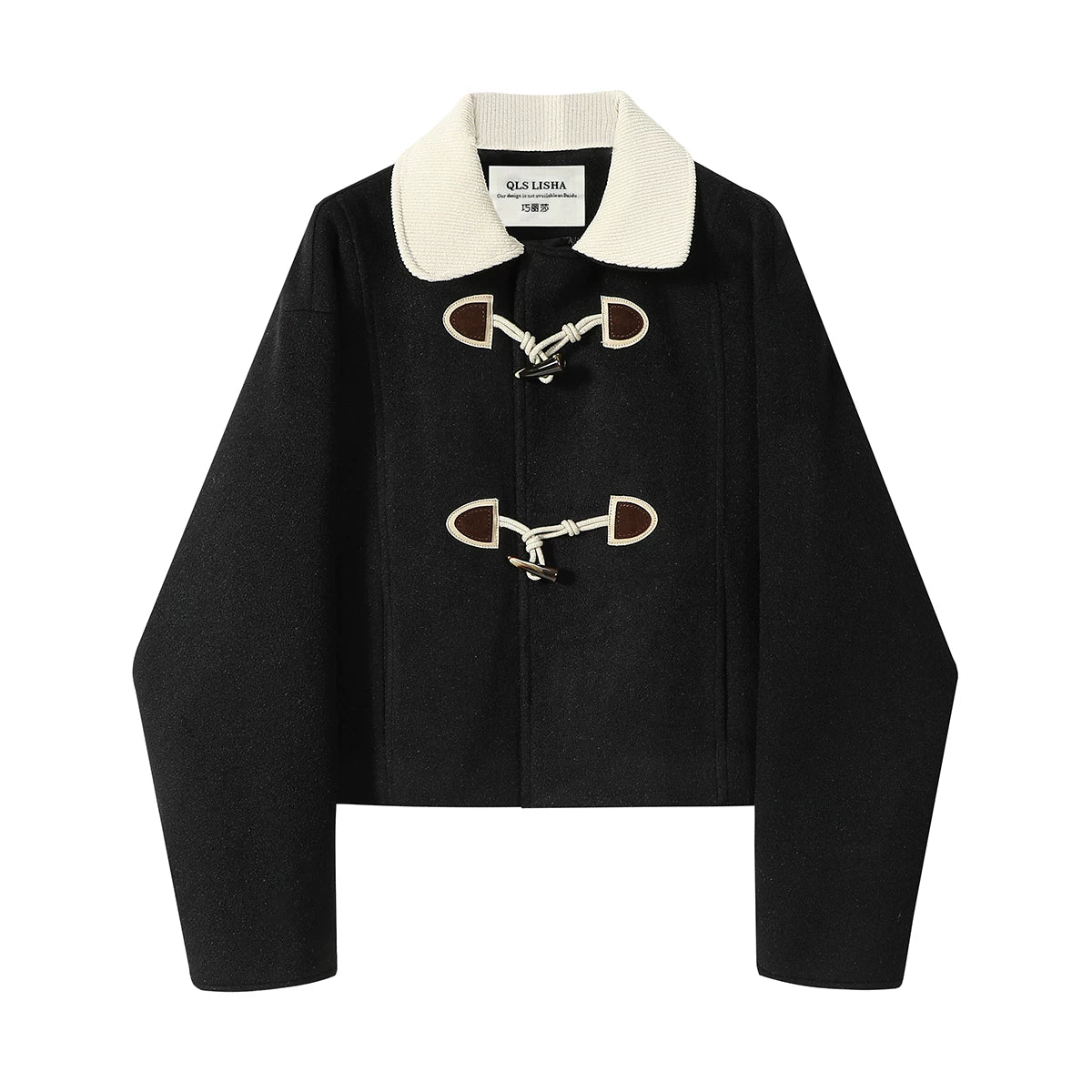 Cholisa Koreya üslubunda qadınlar üçün unikal və super şirin qısa yun palto, payız və qış üçün unikal, gözəl, dəbli və şık top