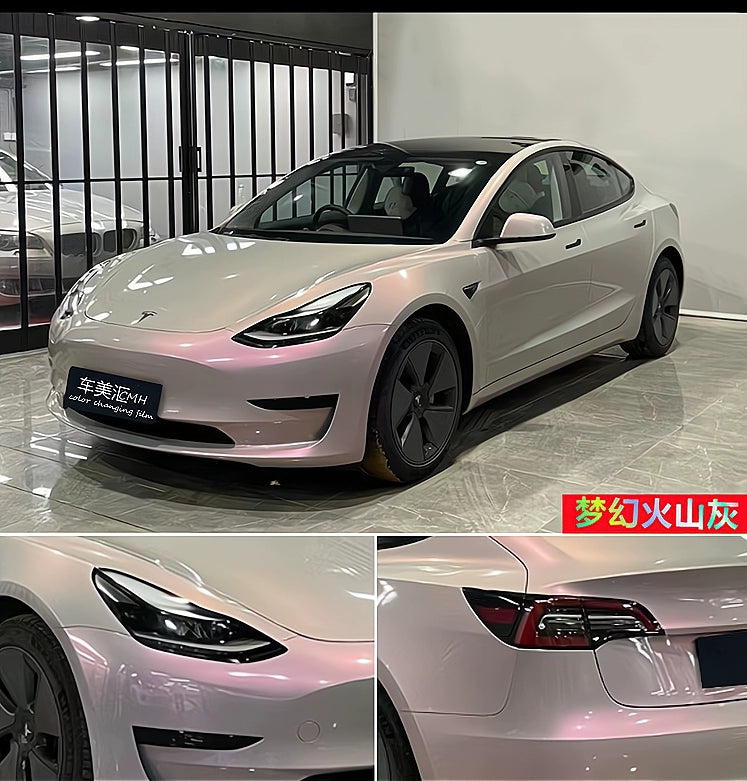 Pethuayue Pudra Rəng Dəyişən Film Tam Avtomobil Qapağı Fantaziya Vulkanik Kül Avtomobil Filmi Rəng Dəyişən Parlaq Qara Tpu Görünməz Avtomobil Filmi