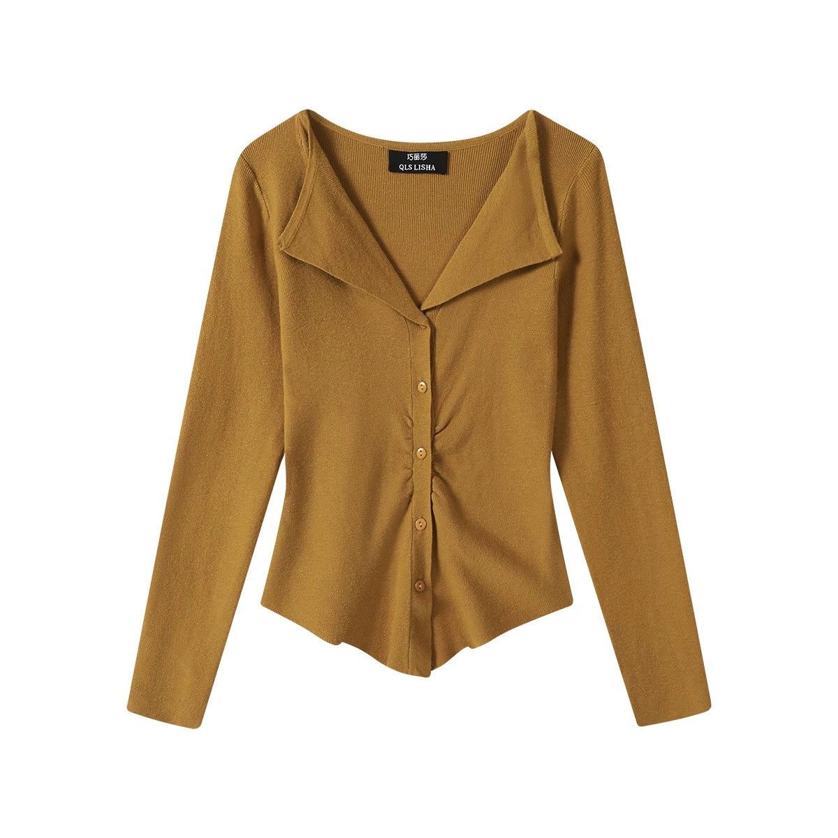 Cholisa-nın erkən yaz geyimi: Koreya üslubunda dizayn, unikal və çoxfunksiyalı toxunmuş hırka, qadınlar üçün yüksək səviyyəli bir rəngli köynək.