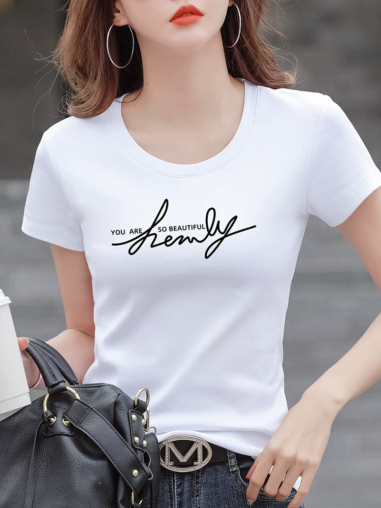 Qadınlar üçün yay yeni ağ qısaqol köynək, təmiz pambıq, slim fit, dəbli, çox yönlü top, dəbli 2026 köynək trendi