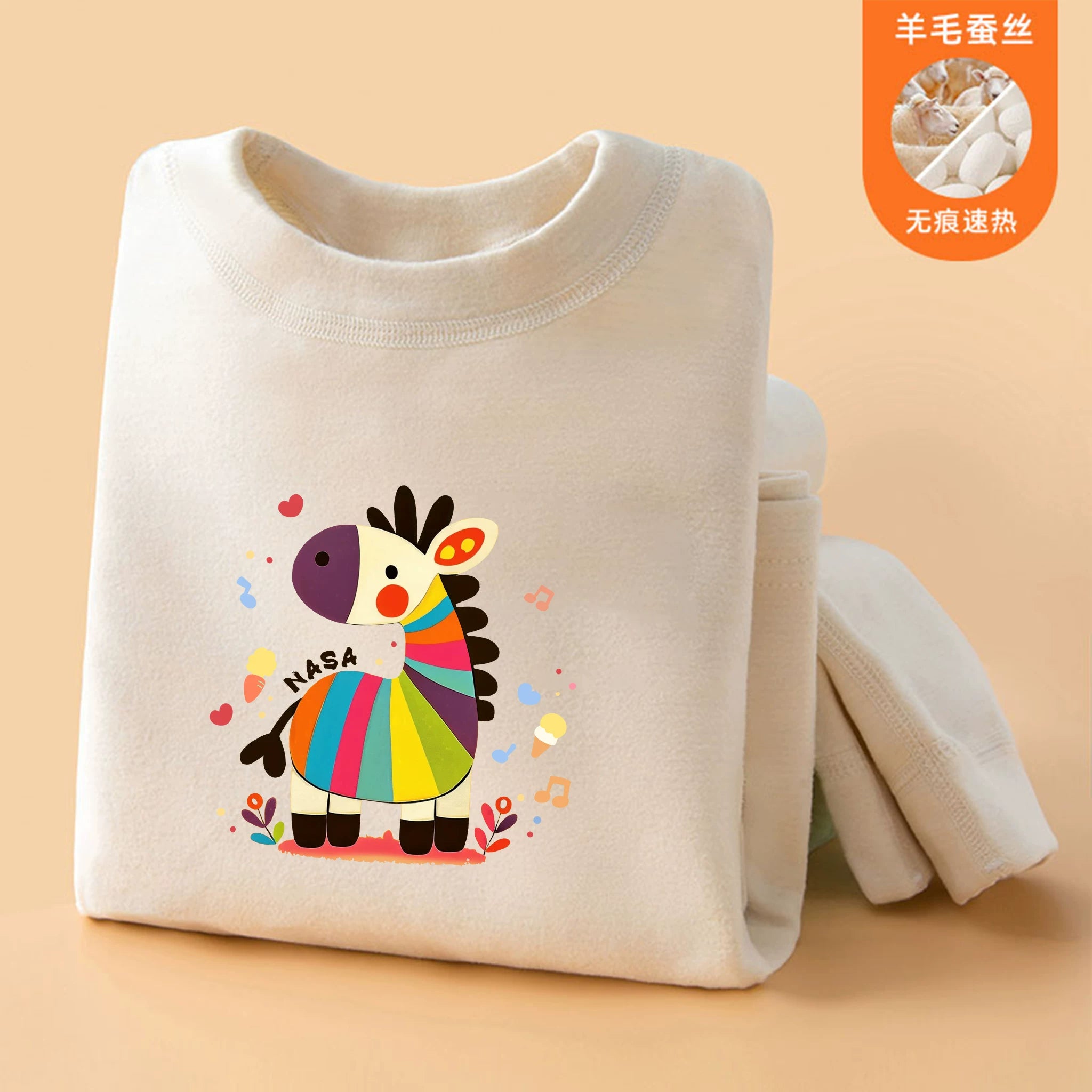 Uşaq termal alt paltarları dəsti, qırmızı, oğlanlar və qızlar üçün, 2026 At ili, ev geyimi, pijama.