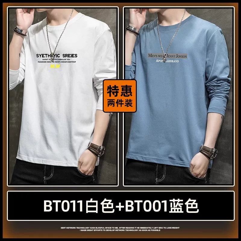 Kişilər üçün Jeanswest uzunqol köynək, 2025-ci ilin yaz və payız mövsümü, dəbli, boş və naxışlı gündəlik alt qat, nəfəs alan təmiz pambıq üst hissə.