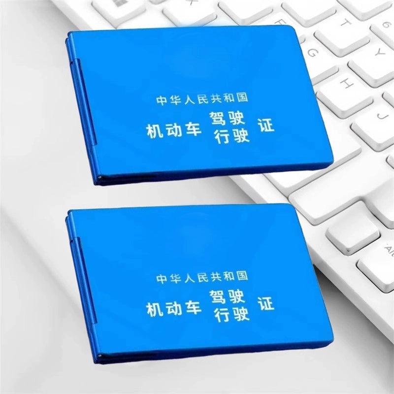 Alüminium Alaşımlı Motorlu Nəqliyyat Vasitəsi Sürücülük Vəsiqəsi Sürücülük Lisenziyası Shell İkisi Bir Arada 2025 Yeni Gələn Sürücü Lisenziyası Sertifikatı Sahibi Mobil Sahibi Çanta