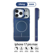 Litang-ın yeni tünd mavi rəngli AG metallik buzlu arxa paneli, Apple 17 Pro Max telefon korpusu və iPhone 16 inteqrasiya olunmuş linza breketi ilə uyğun maqnit nazik halqa, 14 yumşaq korpus, 15 premium hiss, 13 qoruyucu korpus.