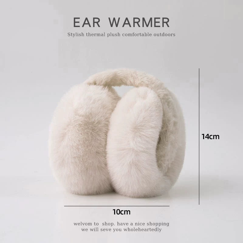 İsti qulaqcıqlar/qulaq örtükləri, qış qulaq qoruyucuları, qatlanan yumşaq, şaxtaya davamlı, şirin, qış üçün qalınlaşdırılmış qulaqcıqlar.