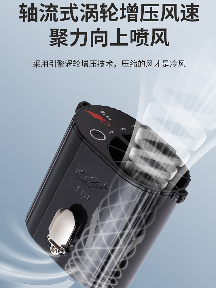 Gongtian böyük tutumlu asma bel və boyun portativ USB təkrar doldurulan portativ elektrikli fan yüksək külək F118
