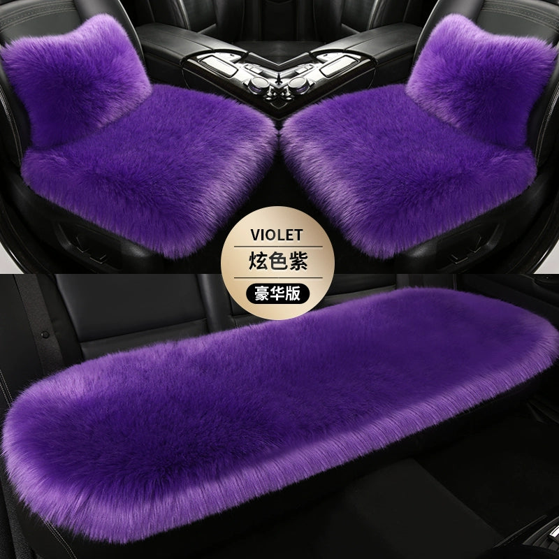 Qalınlaşmış Avtomobil Yastığı Qış Kaşmir Üç Parçalı Dəst Heattech Qısa Yun Qış Oturacaq Yastığı Avtomobil Ayaqaltıları Tək Oturacaq Sürüşməyən Universal