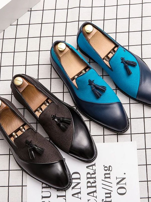 Moda Business Dress Kişi Ayaqqabı Klassik Dəri Kişi Kostyumları