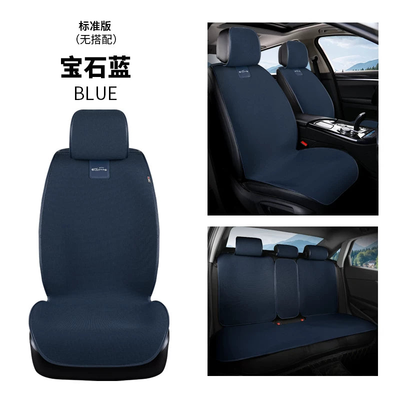 Yüksək keyfiyyətli avtomobil oturacağı yastıqları, bütün mövsümlər üçün universal kətan nəfəs alan oturacaq üzlüyü, yarıqapalı oturacaq üzlüyü, bağlama tələb olunmur.